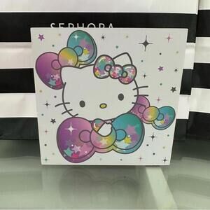 Hello Kitty Bows And Stars Multicolor Wooden Wood Sign